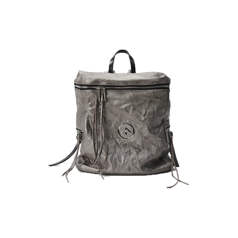 GROTTO Sheepskin Backpack Unisex Gray-0