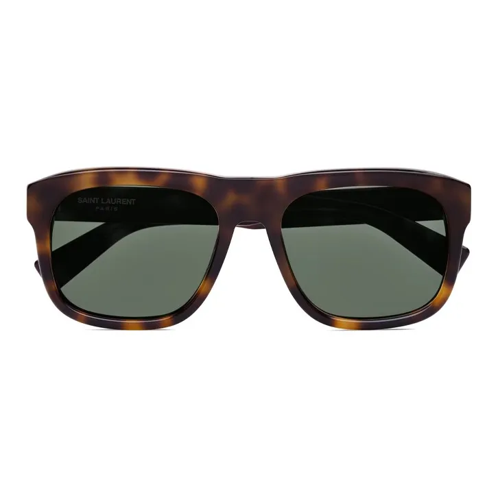 SAINT LAURENT Acetate Rectangular Sunglasses Women's Tortoiseshell-1