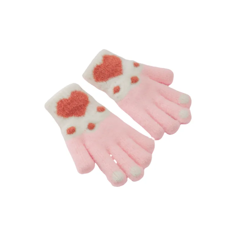 LEMONKID Yarn Knit Gloves Kids'-2