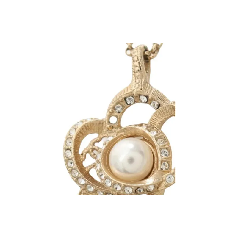 CHANEL 1986 1988 Camellia pendant Necklace-2
