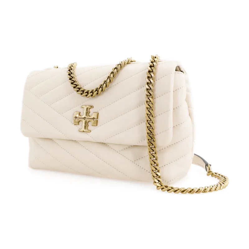 TORY BURCH Kira Leather Shoulder Bag, Crossbody Bag Women's Cream White-1