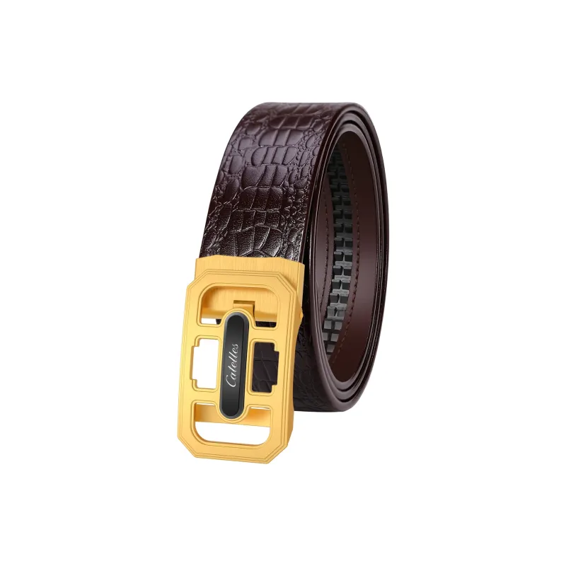 CATELLES Cow Leather Leather Belts Men's 3.5cm-5
