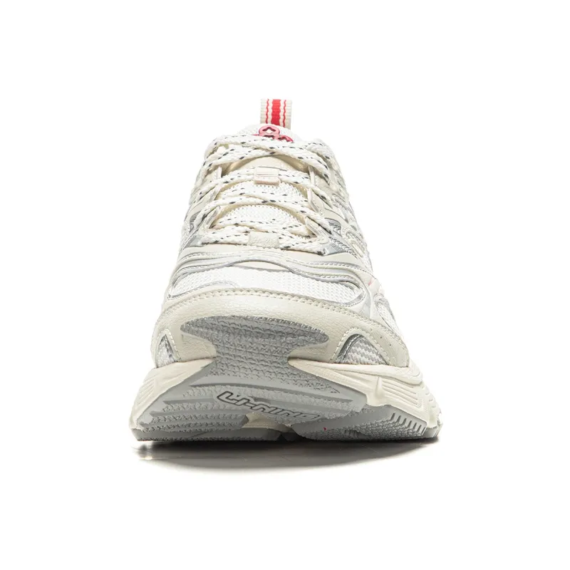 LiNing Star Shock Absorbers Slip Resistant, Abrasion Resistant, Breathable Low Top Chunky Sneakers Men's White Red-4