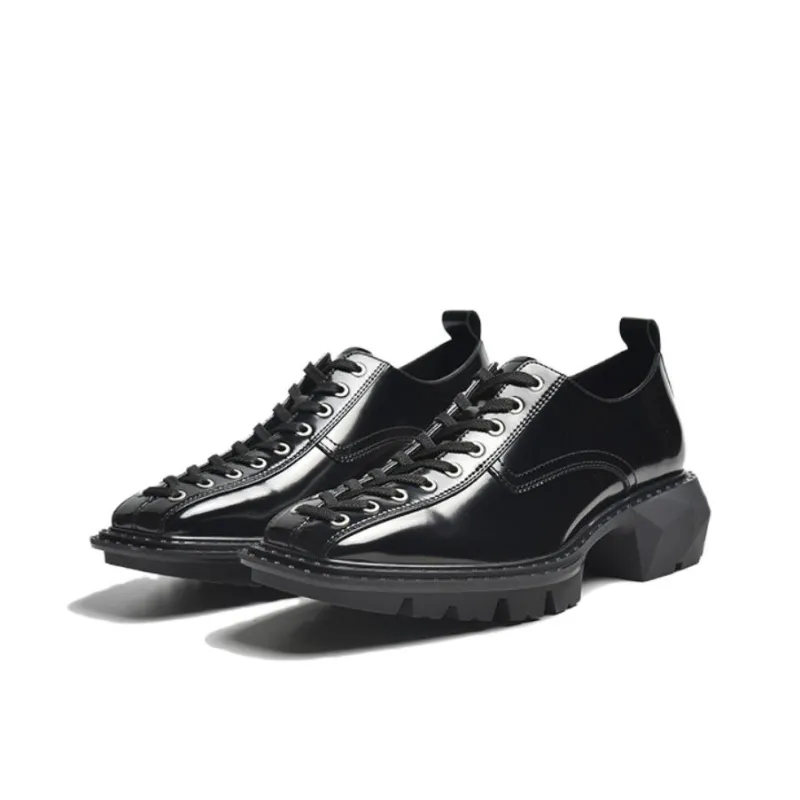 Yipinfanfan Dress Shoes Men Mid Top Black-1