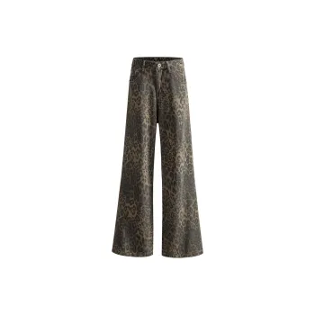 PAINT STAIN Jeans Unisex Leopard Print Series