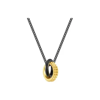 Police Stainless Steel Necklaces Men's Black