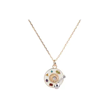 Lazysuri Hand Drawn Enamel Necklaces Unisex