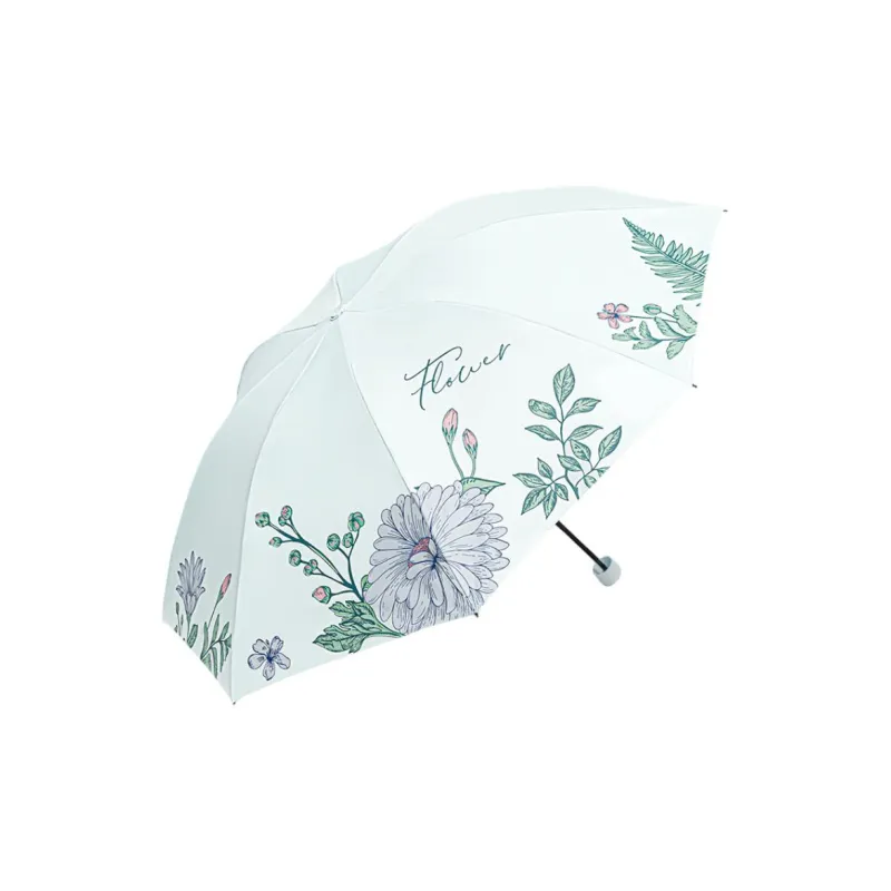 Heavenly Umbrella 25 Styles Large Print Macaron Color Three Fold Vinyl Sunny And Rainy Dual Use Umbrella-2