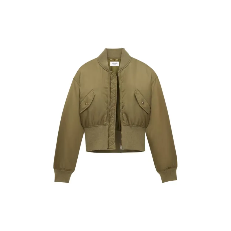 SAINT LAURENT Zip up Bomber Jacket-2