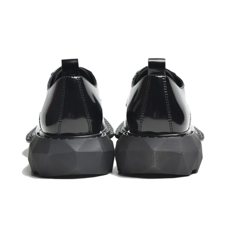 Yipinfanfan Dress Shoes Men Mid Top Black-4