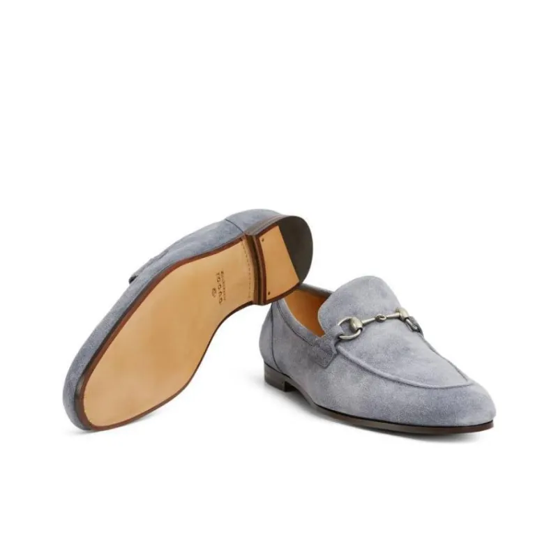 GUCCI Jordaan Loafers Men's Dark Gray-5