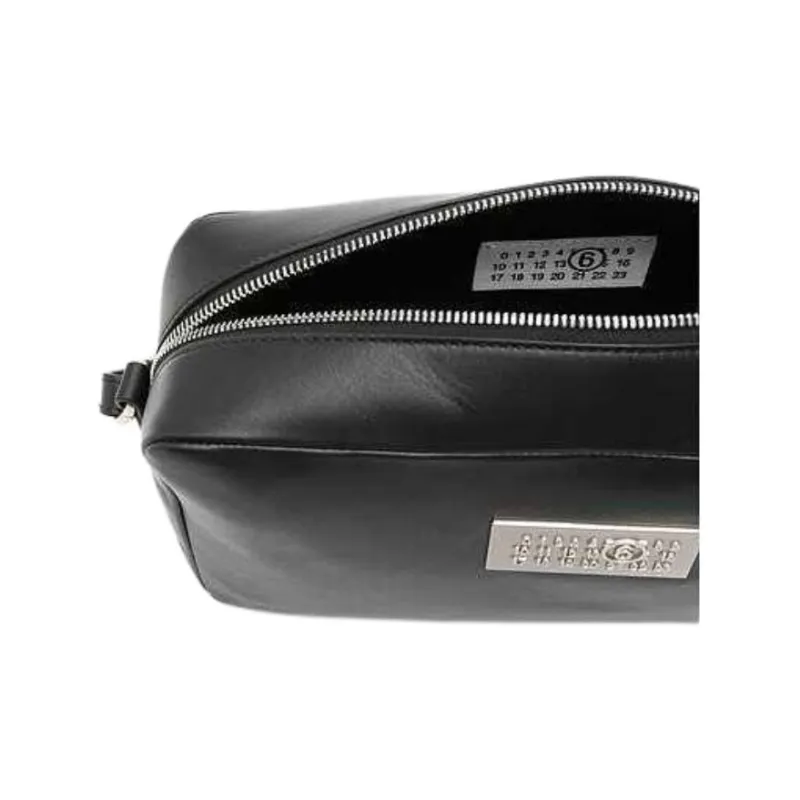MM6 Maison Margiela Calfskin Shoulder Bag Crossbody Bag Men's Black-2