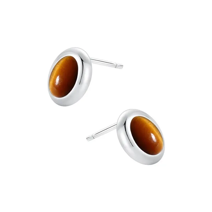 CARAT'S DIARY Agate Stud Earrings Women's-0