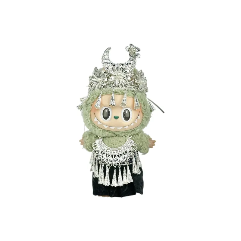 [Modified Doll] POP MART Labubu THE MONSTERS Heartbeat Macaron Collection, Miaojiang Girlish, Cute Hang Tag Box 17CM-8