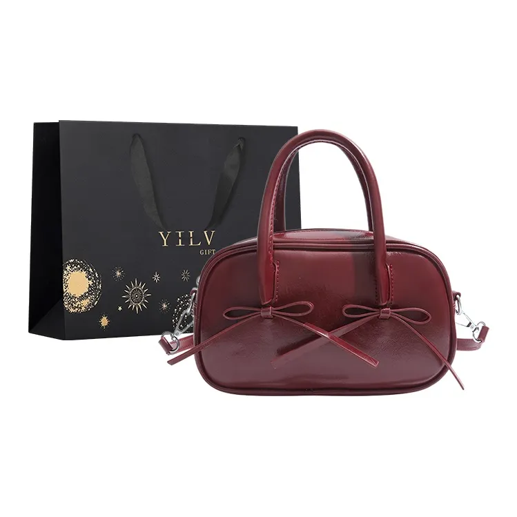 Yi Brigade PU Handbag Regular Women's White/Silver/Black/Red/Coffee/Brown-8