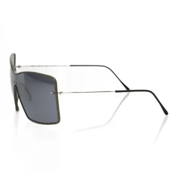 Frankie Morello Metal Irregular Shape Sunglasses Women's Black