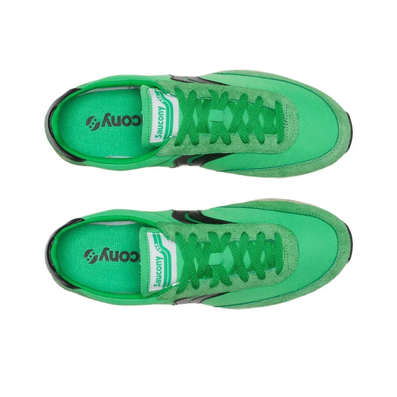 Saucony Trainer 80 Slip Resistant Low Top Running Shoes Unisex Green Black-3