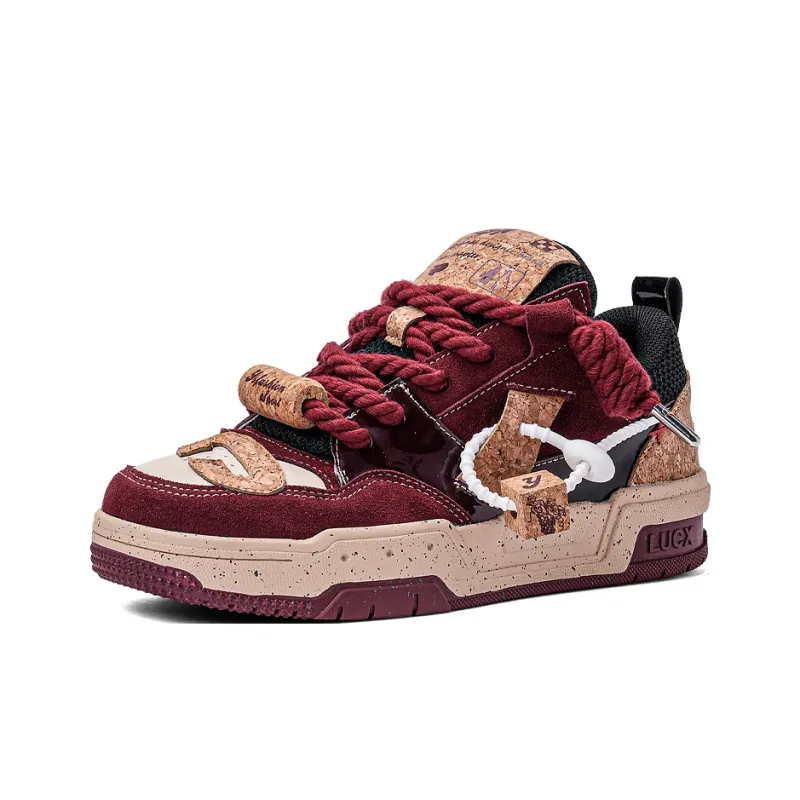 LUCX Cushioned Slip Resistant Abrasion Resistant Low Top Chunky Sneakers Unisex-2