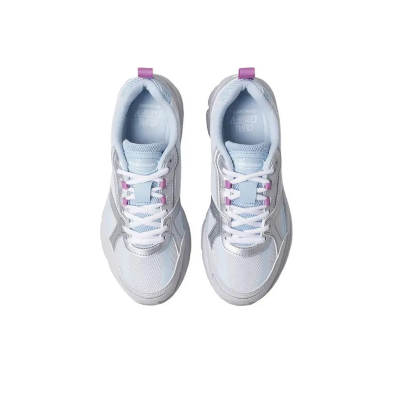 Le Coq Sportif Anti Slip Wear Resistant Low Top Running Shoes Unisex Silver-2