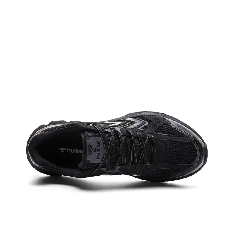 Hummel Cushioned Anti-Slip Wear-Resistant Lightweight Height Increasing Low-Top Chunky Sneakers Men's Black-2