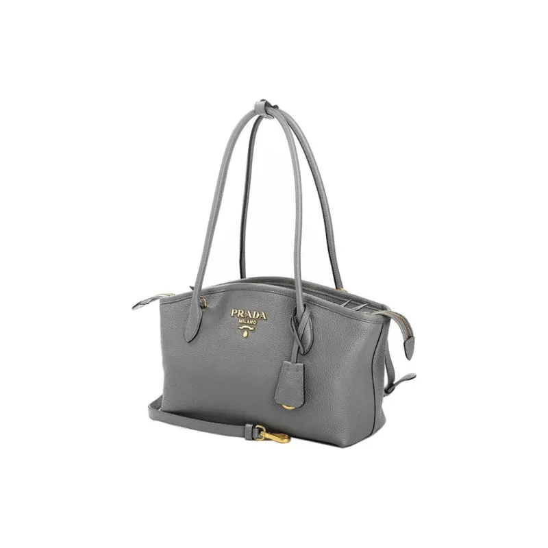 PRADA Calfskin Tote Bag Shopping Bag Shoulder Bags Women's Gray-1