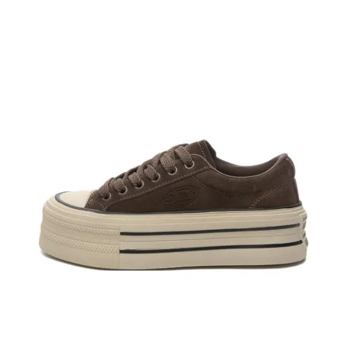 Ruomini Anti-Slip And Wear-Resistant Height Increasing Low-Top Skateboard Shoes Women's