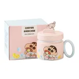 [Pink]Crayon Shin-Chan Stand with Lid Breakfast Cup, Color Box Included