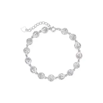 Stone Edge Poly 999 Fine Silver Pure Silver Bracelets Women's