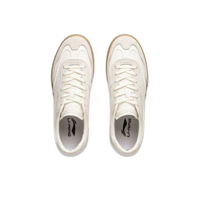 LiNing Yunchuan Abrasion Resistant Balance Lightweight Low Top Skateboard Shoes Women's Mist White-3