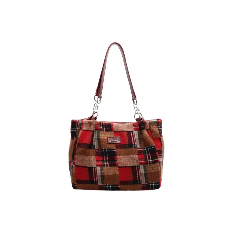 Parker Bear Fabric Shoulder Bag Unisex Black/Red-4