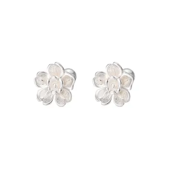 KING TAI FOOK S999 Fine Silver Stud Earrings Women's