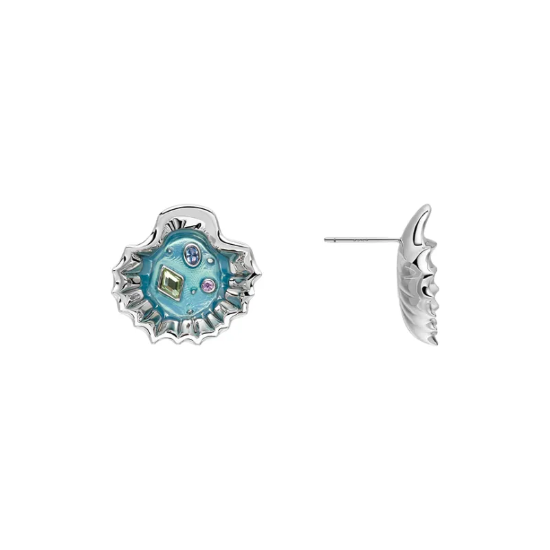 Lazysuri Zircon Enamel Stud Earrings Unisex-2