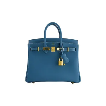 HERMES Birkin Togo Calfskin Birkin Bag Handbags Women's D2 NEW BLEU JEAN Denim Blue