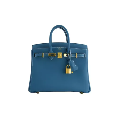 HERMES Birkin Togo Calfskin Birkin Bag Handbags Women's D2 NEW BLEU JEAN Denim Blue