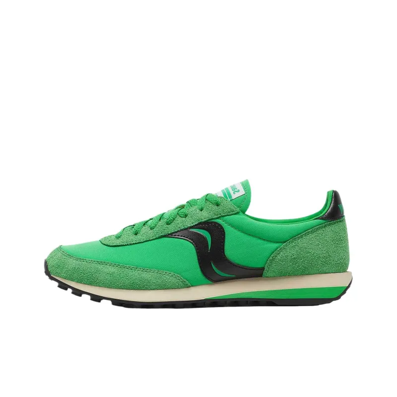 Saucony Trainer 80 Slip Resistant Low Top Running Shoes Unisex Green Black-0