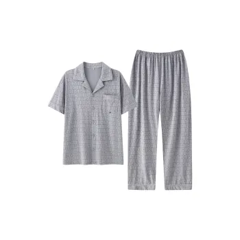 MADALLO Pajama Set Men's Medium Gray