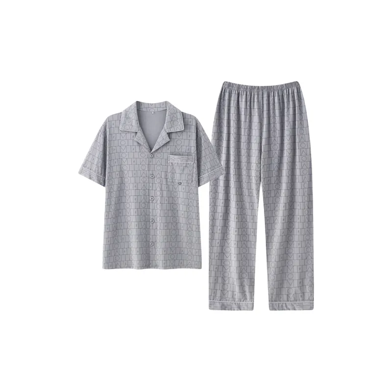 MADALLO Pajama Set Men's Medium Gray-0