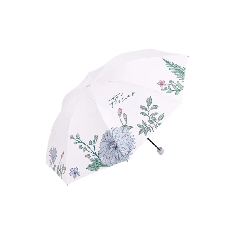 Heavenly Umbrella 25 Styles Large Print Macaron Color Three Fold Vinyl Sunny And Rainy Dual Use Umbrella-4