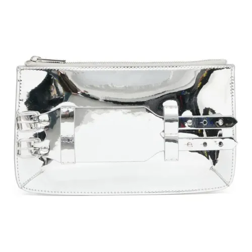 CELINE Canvas Clutch Card Holder Coin Purse Womens Yellow/White