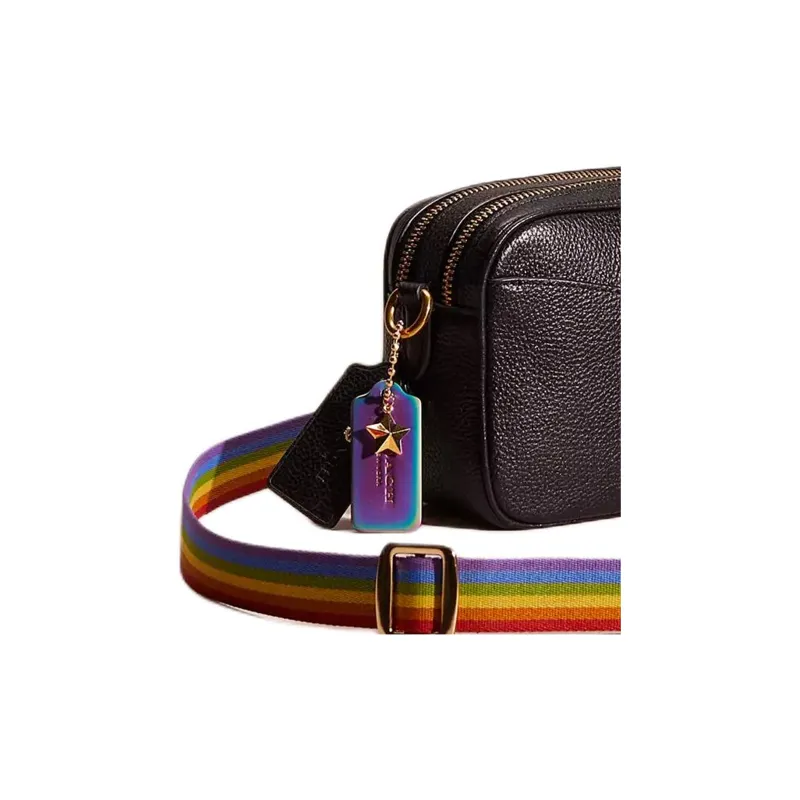 COACH Willow Leather Camera Bag Shoulder Bag Crossbody Bag Small Size Women's Black-4