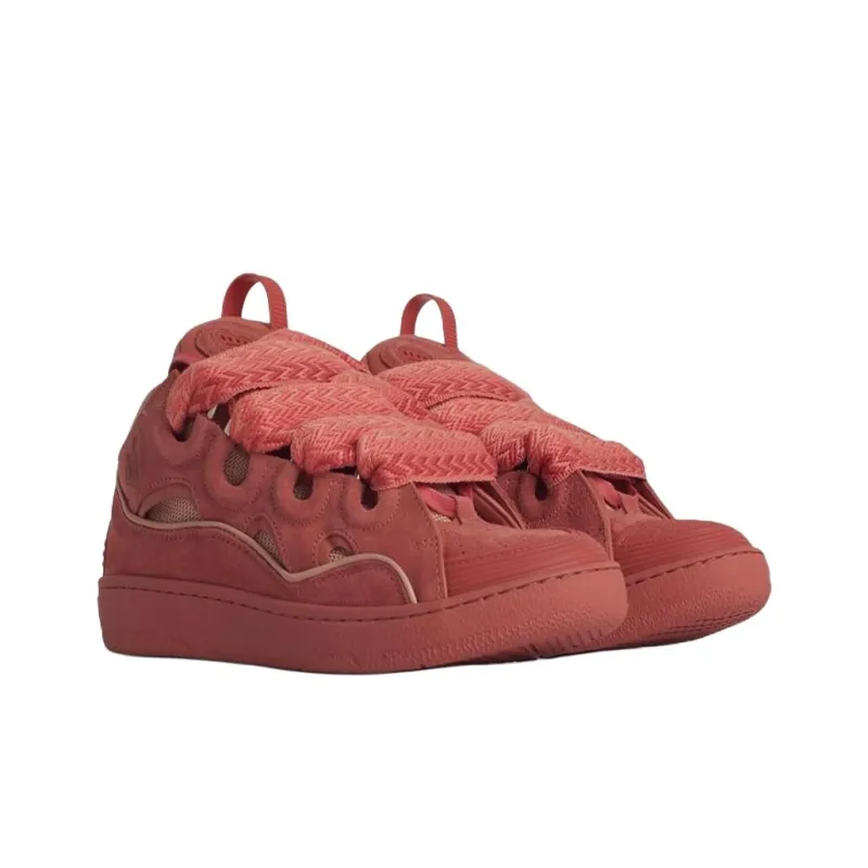 Lanvin Curb Low-Top Skateboard Shoes Women's Pink-2