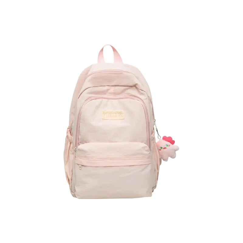 BSELEON Nylon Laptop Backpack Large Size Unisex Black/White/Pink/Yellow/Green/Blue-3