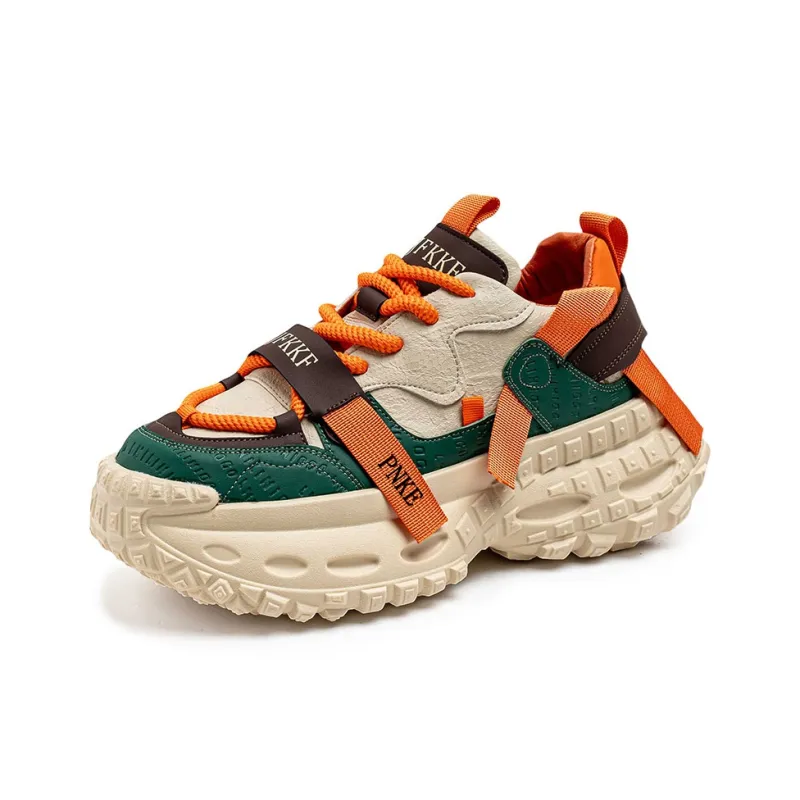 PNKE Anti-Slip And Wear-Resistant Height Increasing Low-Top Chunky Sneakers Men's-8
