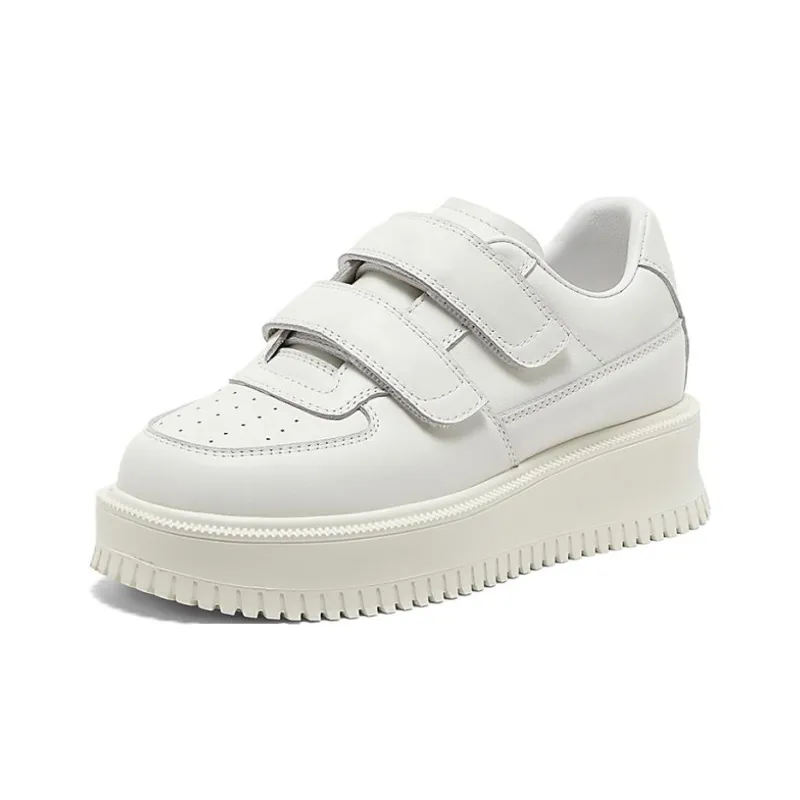 BATA Low-Top Skateboard Shoes Women's White-1