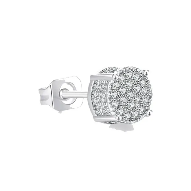 GUDUD Alloy Stud Earrings Men's-7