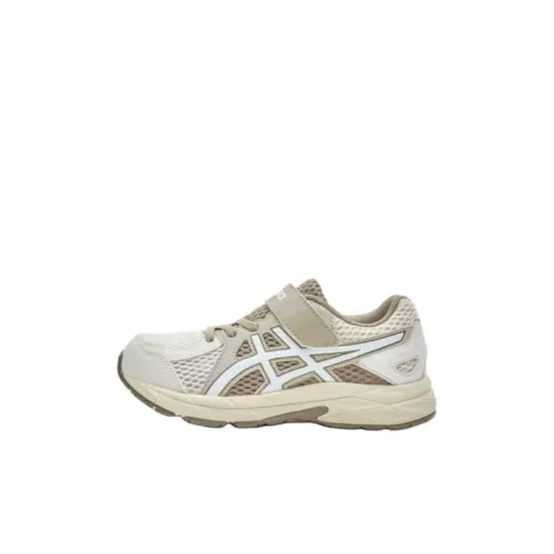 Asics RUNNING KIDSContend Jog Slip Resistant Anti Kick Low Top Kids' Running Shoes White Umber Kids'