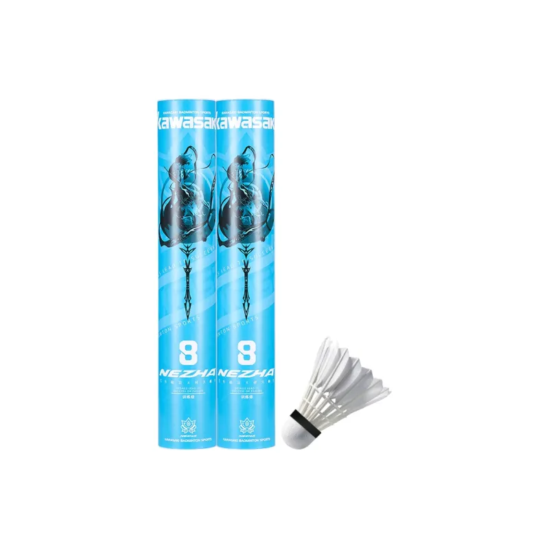 Kawasaki Nezha Series NEZHA8 Size 12 Pack Goose Feather Training/Everyday Use Ball Shuttlecocks-3