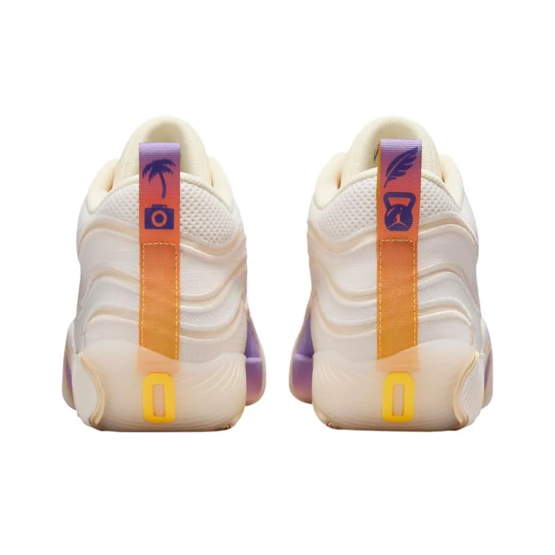 Jordan Tatum 3 Anti Slip Wear Resistant Mid Top Basketball Shoes Unisex Ecru-3