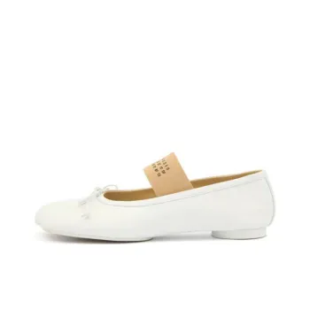 MM6 Maison Margiela Anatomic Numbers Motif Bow Detailed Ballerinas Women's