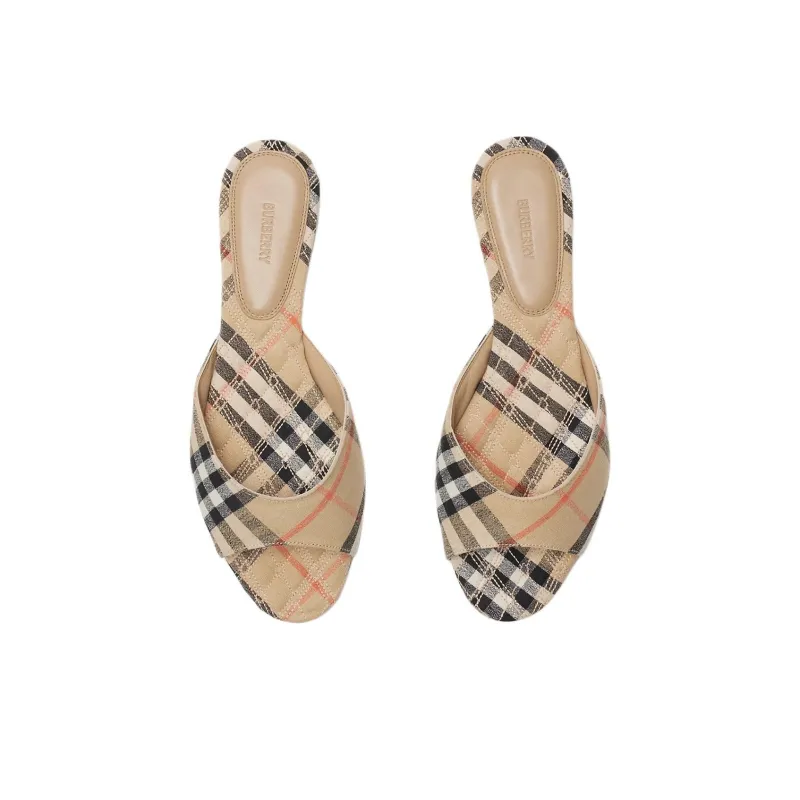 Burberry Slide Slippers Women's Light Brown-3